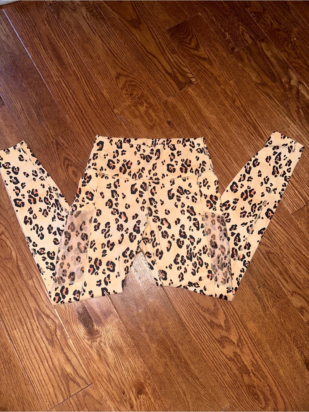 Fabletics Beige Leopard Print Leggings
